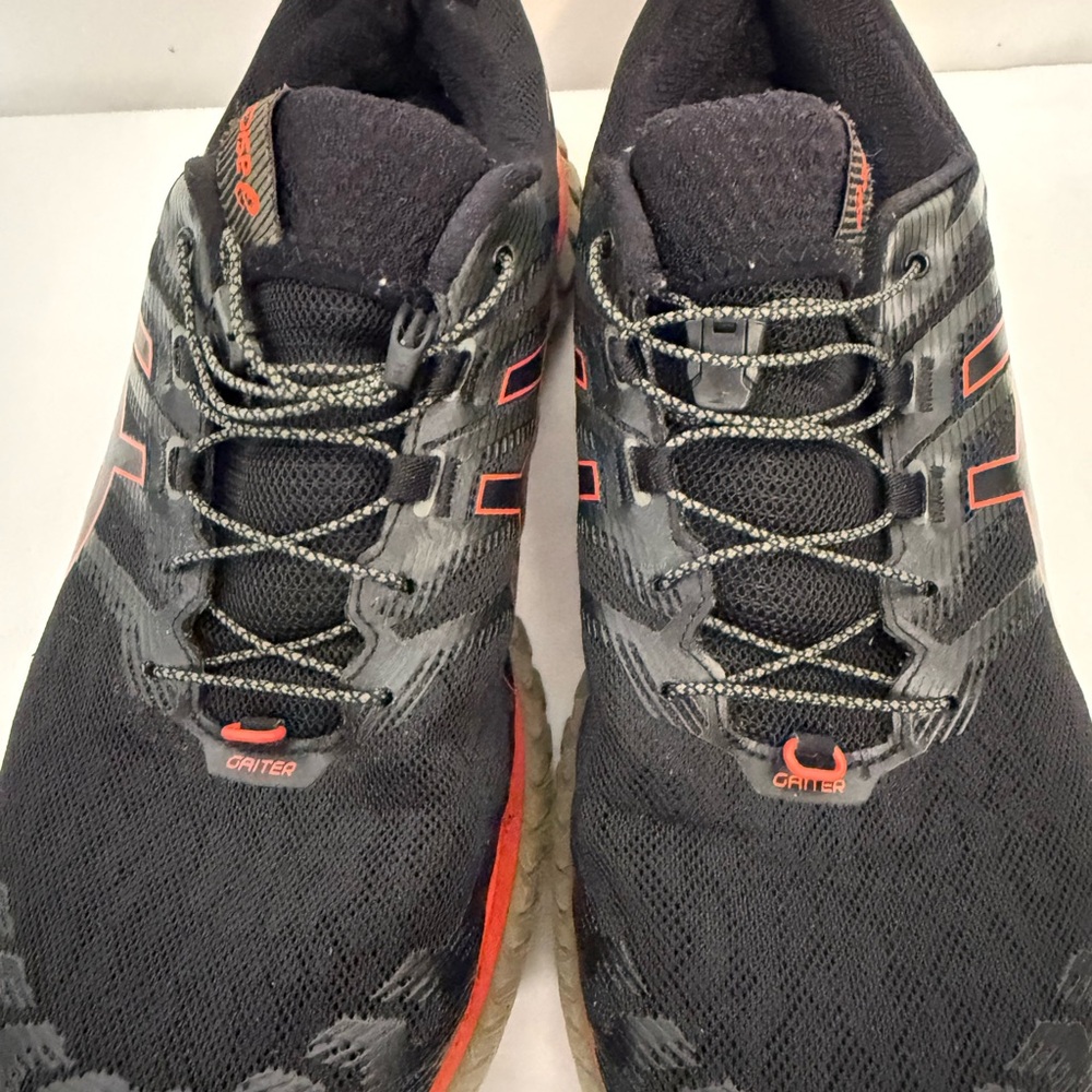 Asics Men's Black and Orange Trail Running Shoes - Picture 4 of 7